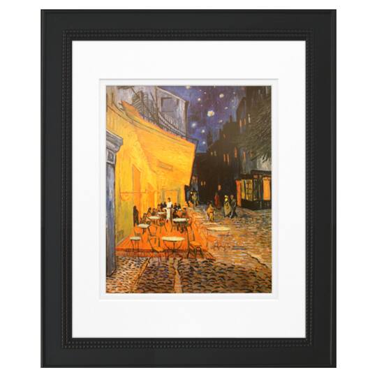 Timeless Frames; Timeless Frames® Café Terrace at Night Framed Print Wall Art; Category:Framed Art; Image:1